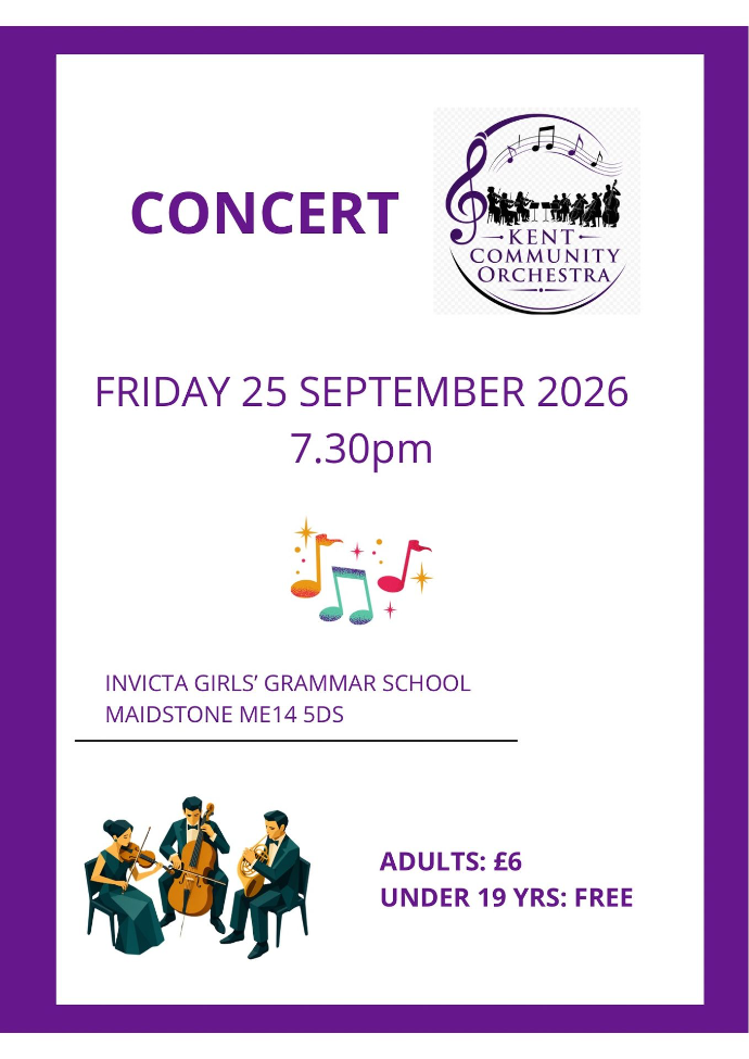 Kent Community Orchestra concert flyer